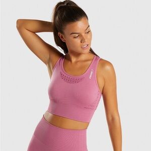 Gymshark Energy+ Seamless Crop Top Dusky Pink